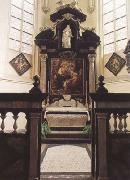 Peter Paul Rubens Rubes'funerary chapel in St Jacob's Church Antwerp,with the artist's (mk01) oil painting reproduction